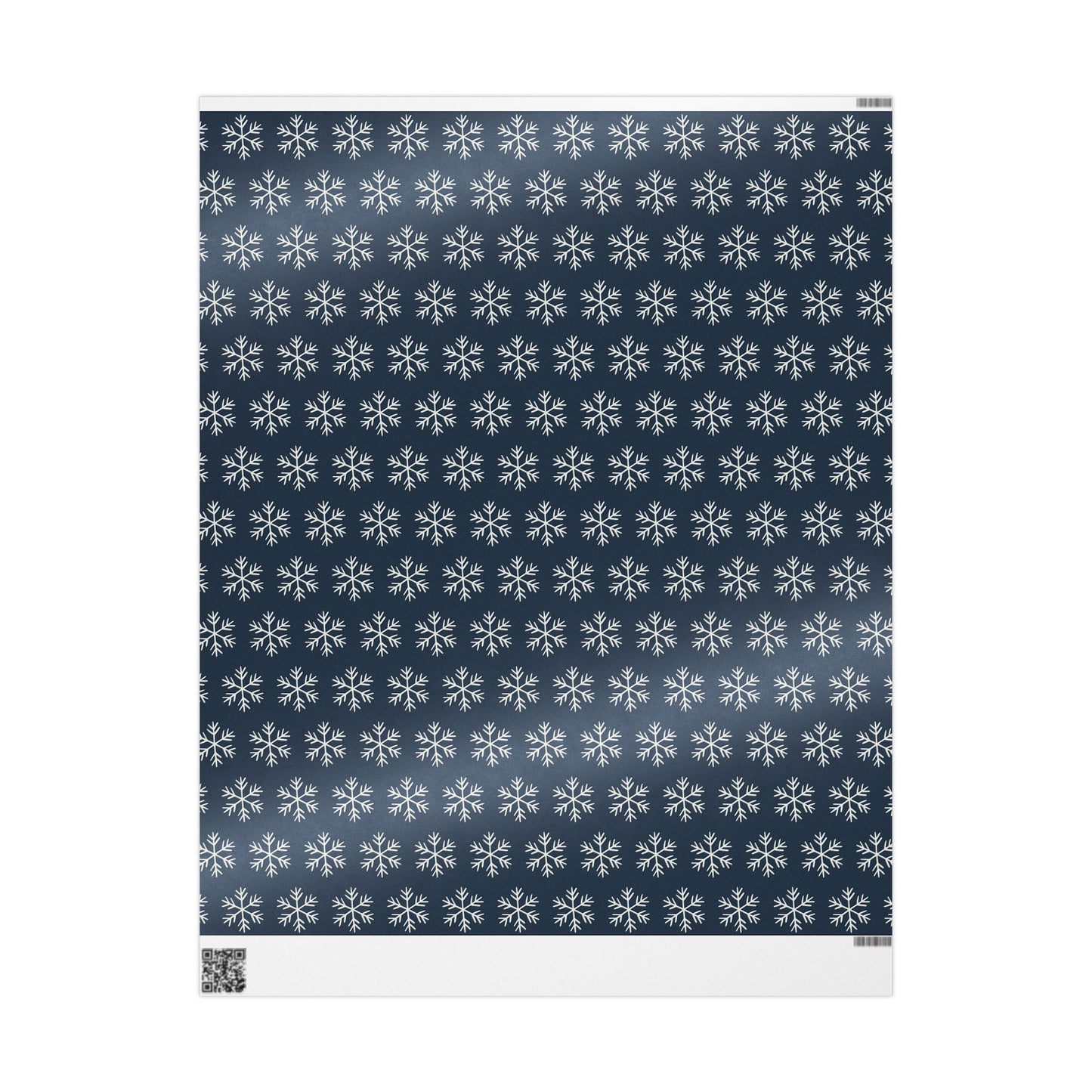 Snowflake Wrapping Paper - Navy Holiday Gift Wrap Roll - Varnish & Vibe