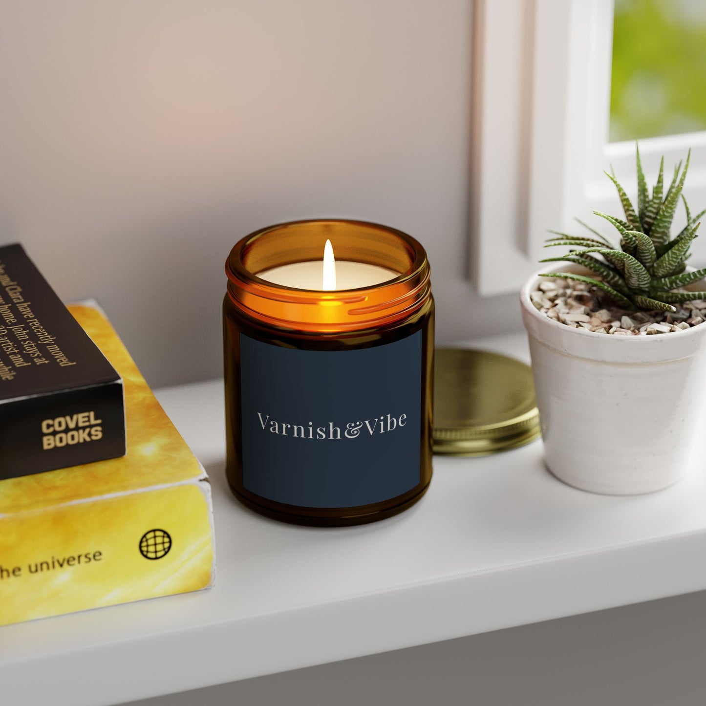 VARNISH & VIBE 4oz/9oz COCONUT APRICOT WAX SCENTED CANDLE