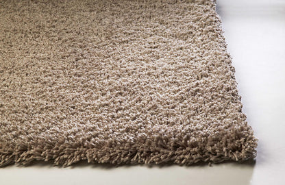 LAUREL 8' X 10' BEIGE SHAG HAND WOVEN AREA RUG