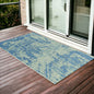 LAKEVIEW 3' x 5' BLUE AND GREEN ABSTRACT OUTDOOR RUG