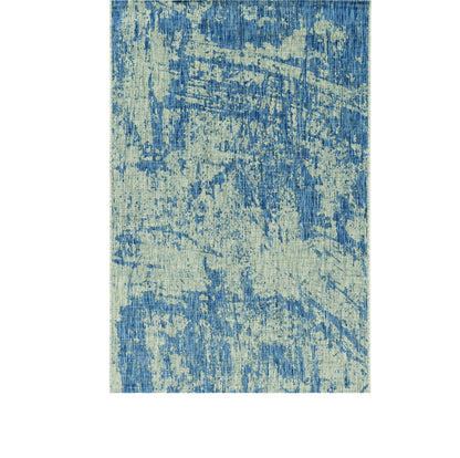 LAKEVIEW 3' x 5' BLUE AND GREEN ABSTRACT OUTDOOR RUG