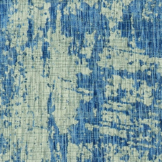 LAKEVIEW 3' x 5' BLUE AND GREEN ABSTRACT OUTDOOR RUG