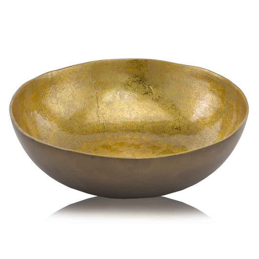 LARGE METAL ROUND BOWL - Varnish & Vibe