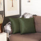 SET OF TWO GREEN THROW PILLOW COVERS