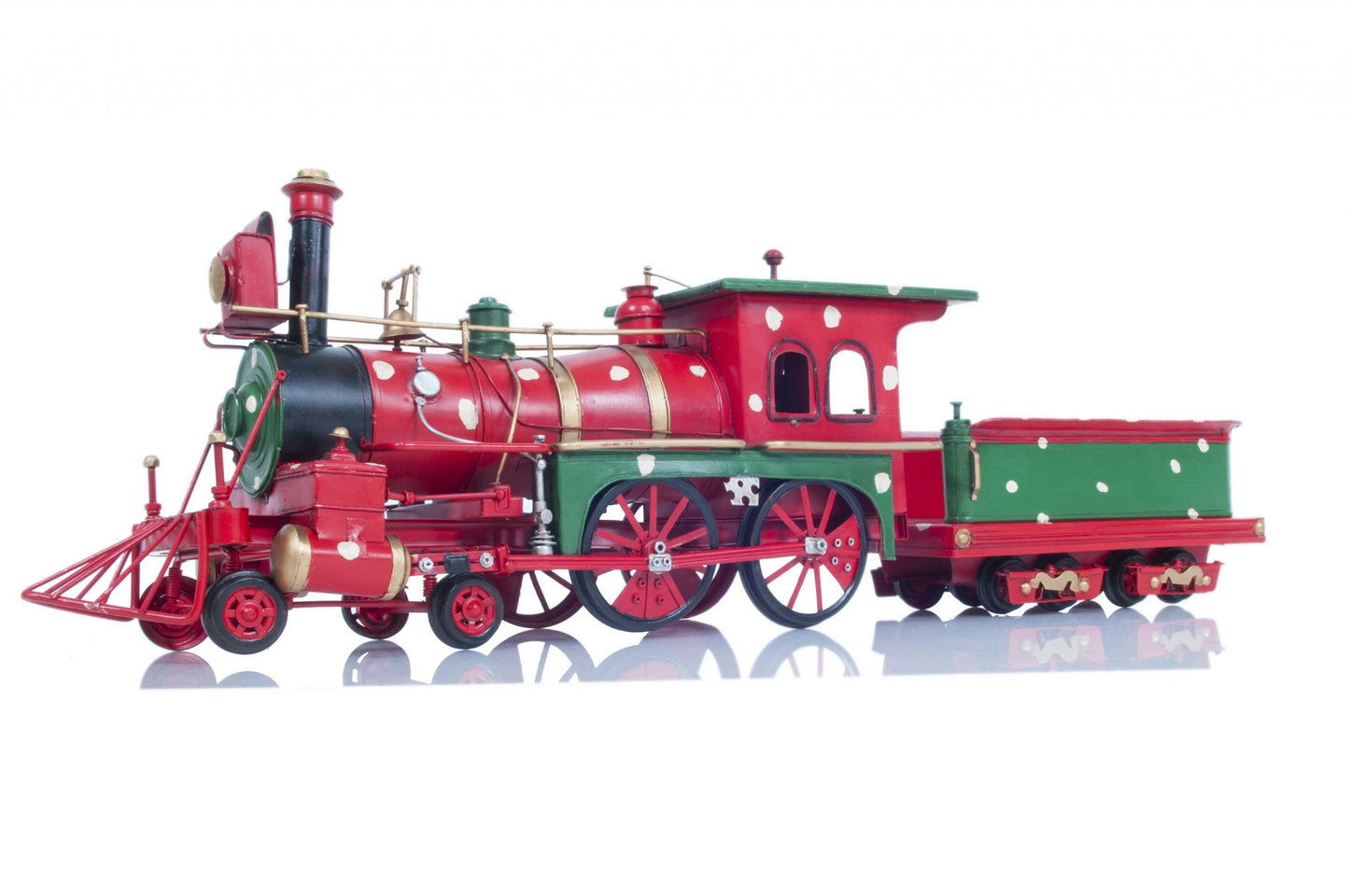 Handmade Tin Christmas Train Model - Varnish & Vibe