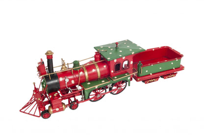 Handmade Tin Christmas Train Model - Varnish & Vibe