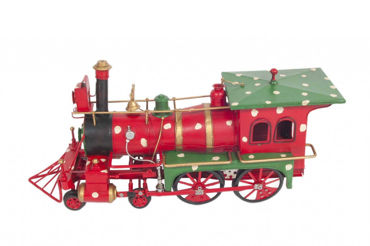 Handmade Tin Christmas Train Model - Varnish & Vibe