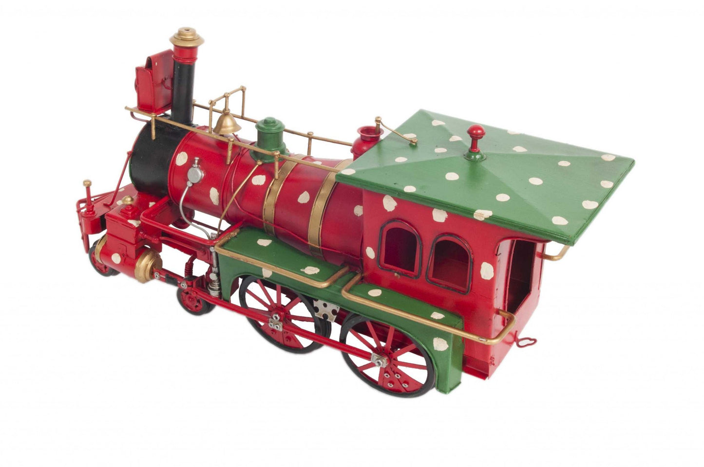 Handmade Tin Christmas Train Model - Varnish & Vibe