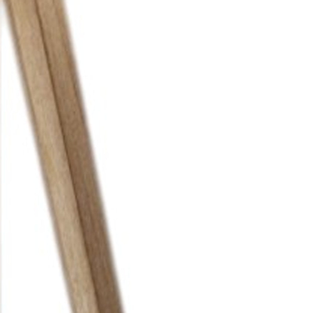 60" NATURAL METAL TRIPOD FLOOR LAMP WITH WHITE FABRIC DRUM SHADE - Varnish & Vibe