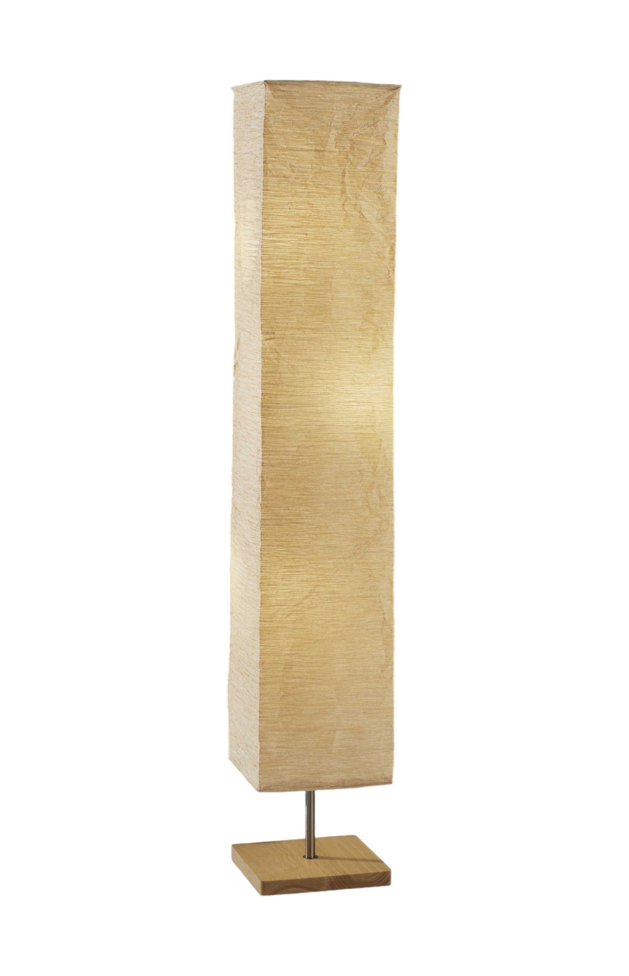 58" NATURAL COLUMN FLOOR LAMP WITH NATURAL PAPER SHADE - Varnish & Vibe