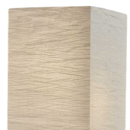 57" BROWN AND WHITE TWO LIGHT COLUMN FLOOR LAMP WITH WHITE PAPER RECTANGULAR SHADE - Varnish & Vibe