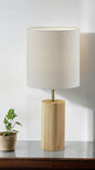 NATURAL WOOD CIRCULAR BLOCK TABLE LAMP - Varnish & Vibe