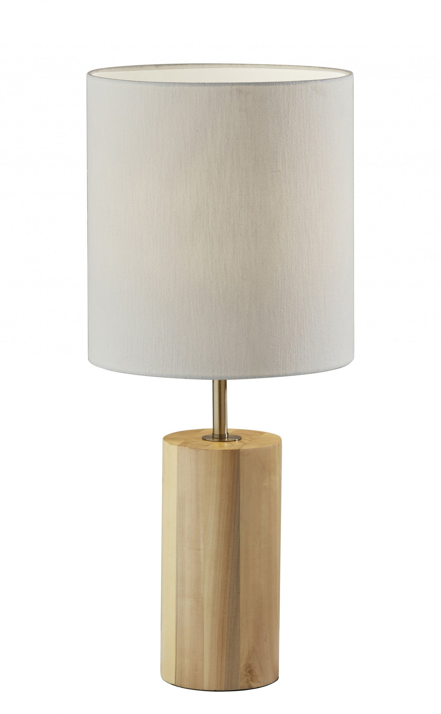 NATURAL WOOD CIRCULAR BLOCK TABLE LAMP - Varnish & Vibe