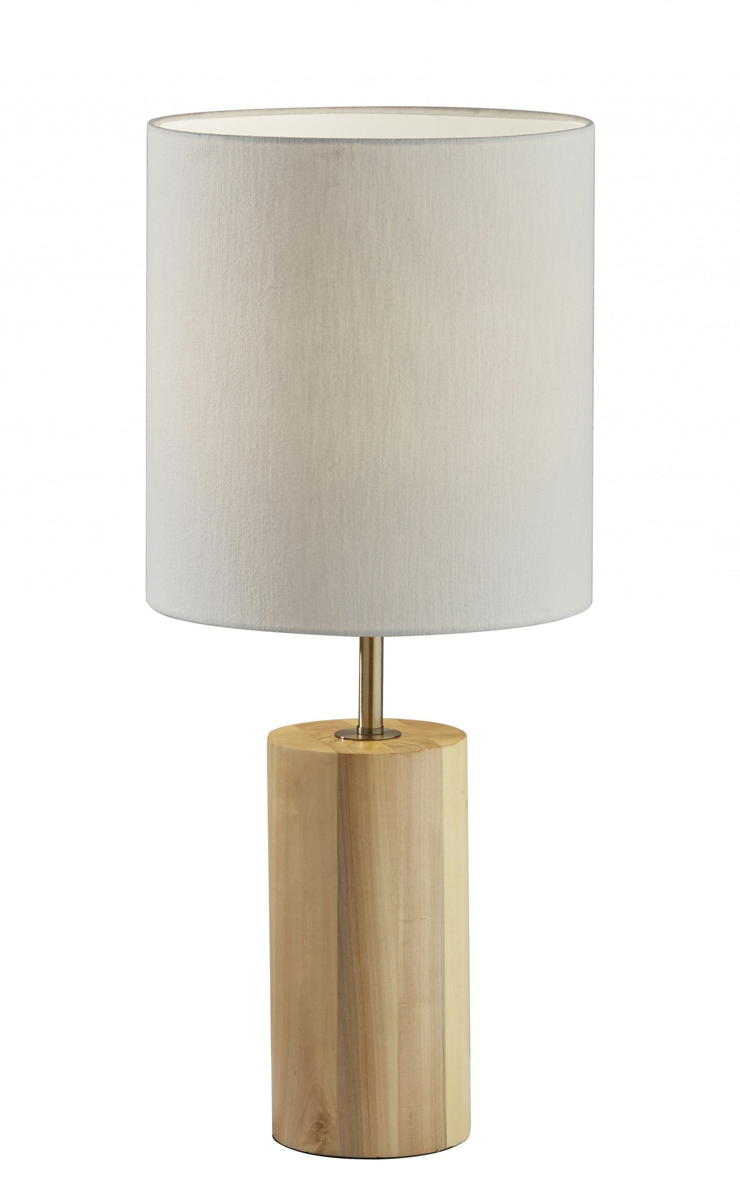 NATURAL WOOD CIRCULAR BLOCK TABLE LAMP - Varnish & Vibe