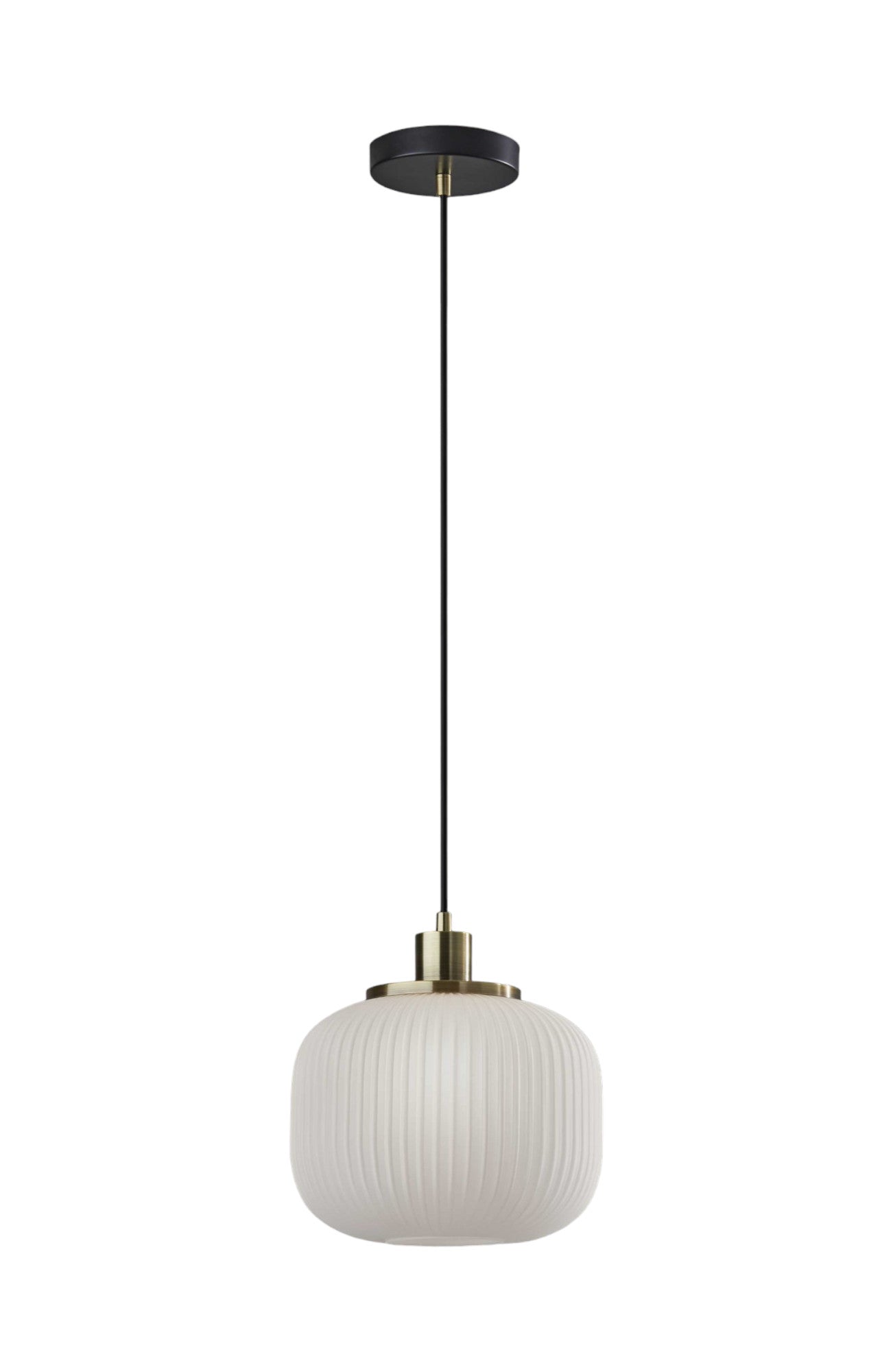 CALABASAS STRIPED GLASS GLOW METAL PENDANT - Varnish & Vibe