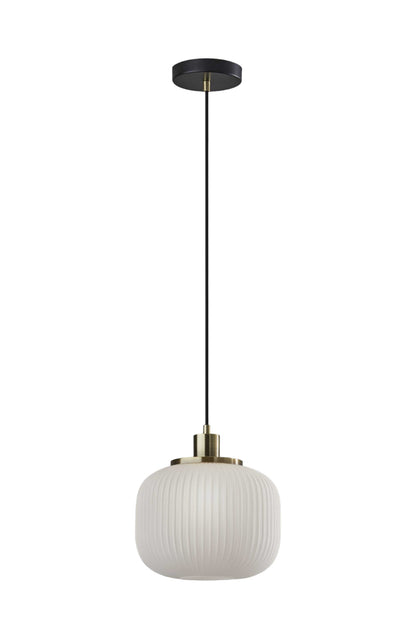 CALABASAS STRIPED GLASS GLOW METAL PENDANT - Varnish & Vibe