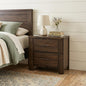 PALISADES 25" BROWN WOOD TWO DRAWER NIGHTSTAND - Varnish & Vibe