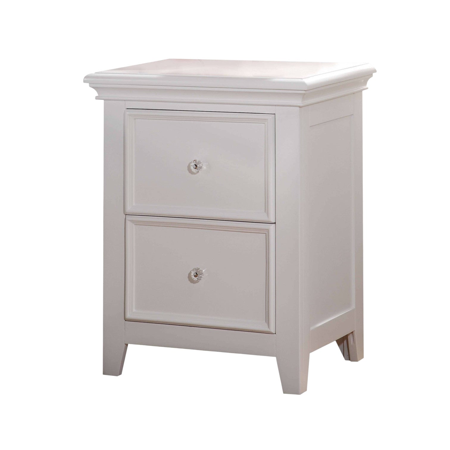 CALABASAS 27" WHITE TWO DRAWERS NIGHTSTAND - Varnish & Vibe