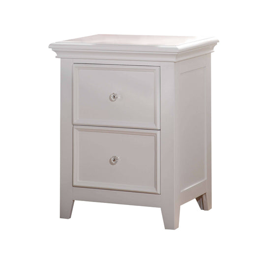 CALABASAS 27" WHITE TWO DRAWERS NIGHTSTAND - Varnish & Vibe