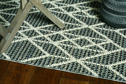 LAKEVIEW 4' x 6' GRAY GEOMETRIC OUTDOOR RUG