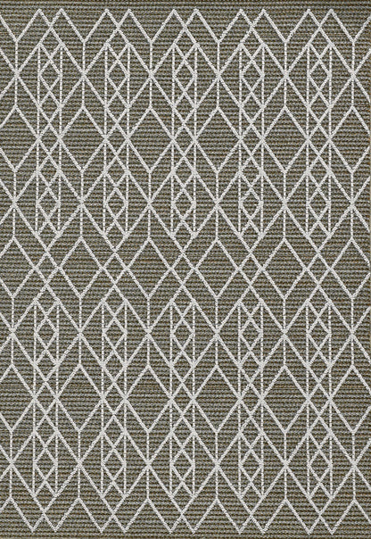 LAKEVIEW 4' x 6' GRAY GEOMETRIC OUTDOOR RUG
