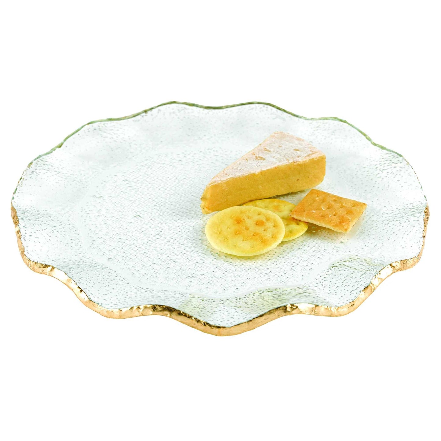 13" WAVY GOLD EDGE SERVING PLATTER