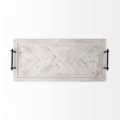 HERRINGBONE WOODEN TRAY - Varnish & Vibe