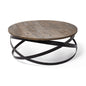 ARTESIA WOOD AND METAL ROUND COFFEE TABLE - Varnish & Vibe