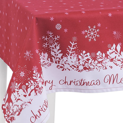 84" Merry Christmas Red Tablecloth - Varnish & Vibe