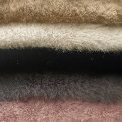 LAUREL 5' X 8' GRAY FAUX FUR WASHABLE AREA RUG