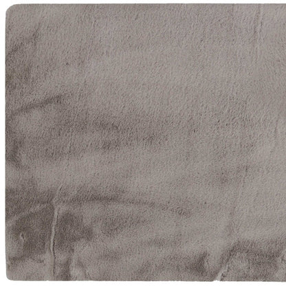 LAUREL 5' X 8' GRAY FAUX FUR WASHABLE AREA RUG