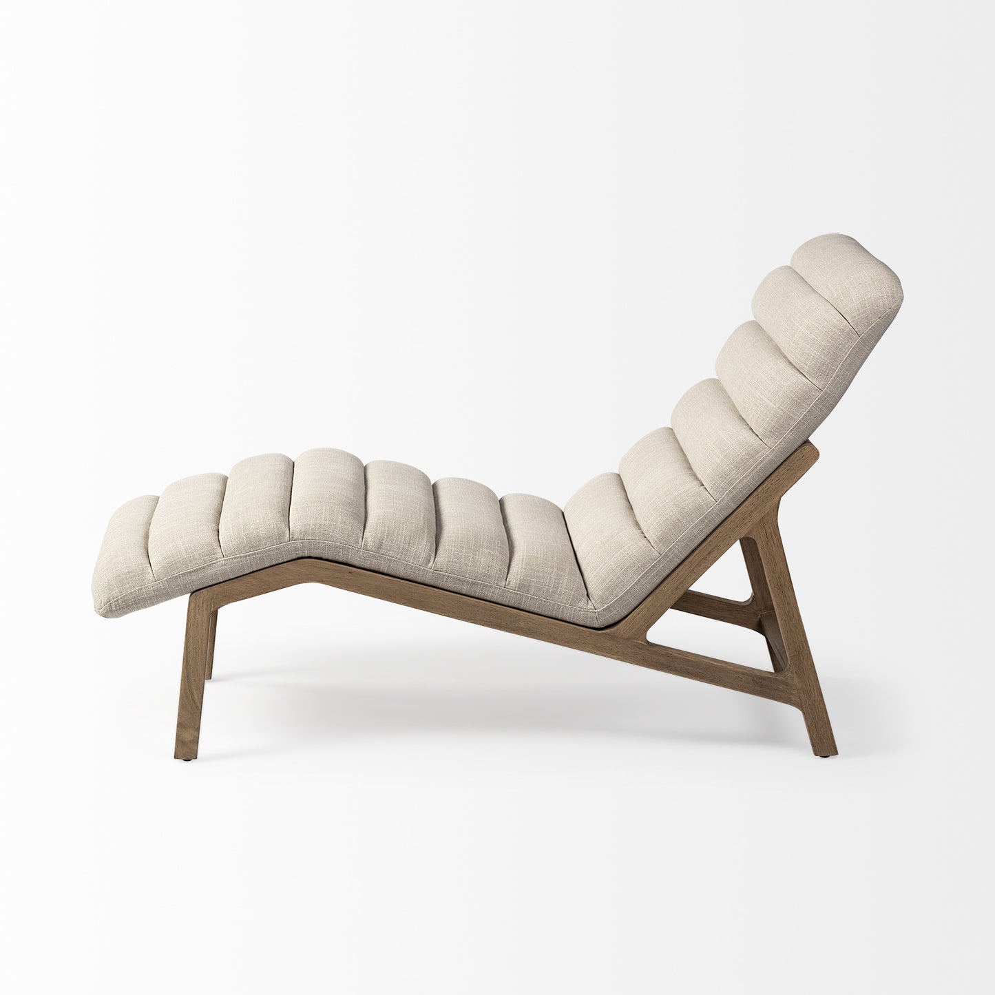OCEAN CREAM FABRIC TUFTED LOUNGE CHAIR