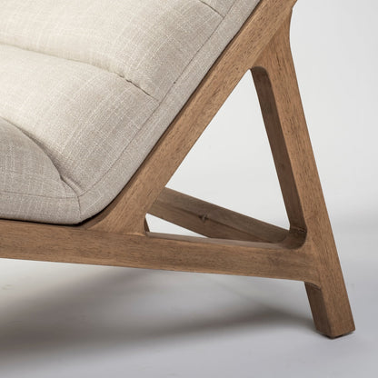 OCEAN CREAM FABRIC TUFTED LOUNGE CHAIR