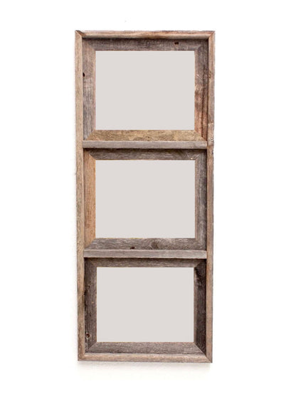 8" X 10" GRAY DISTRESSED SOLID WOOD HANGING PICTURE FRAME - Varnish & Vibe