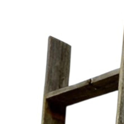 LAUREL 60" GRAY DISTRESSED SOLID WOOD FIVE STEP LADDER SHELF