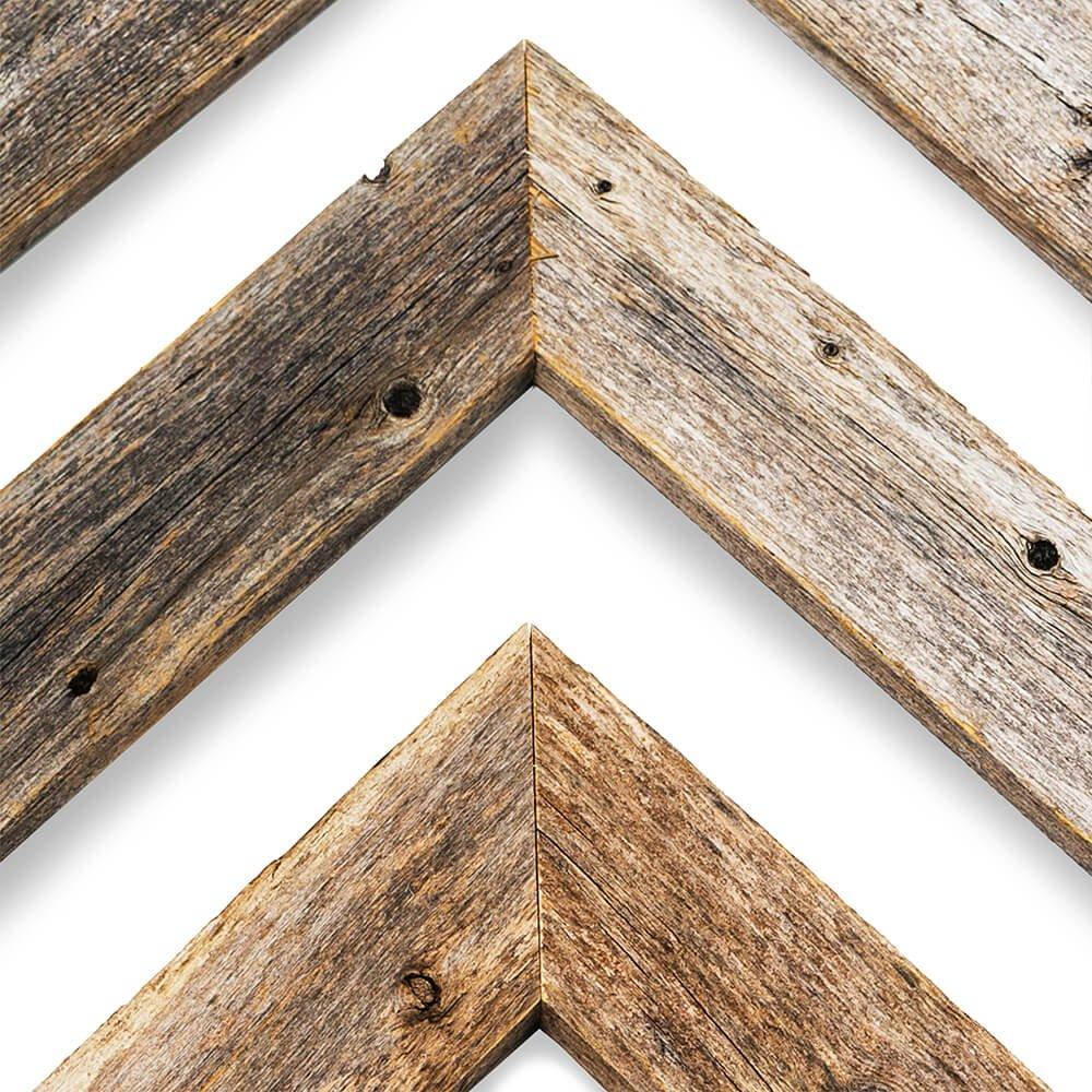 Close-up of wooden chevron patterns on a white background