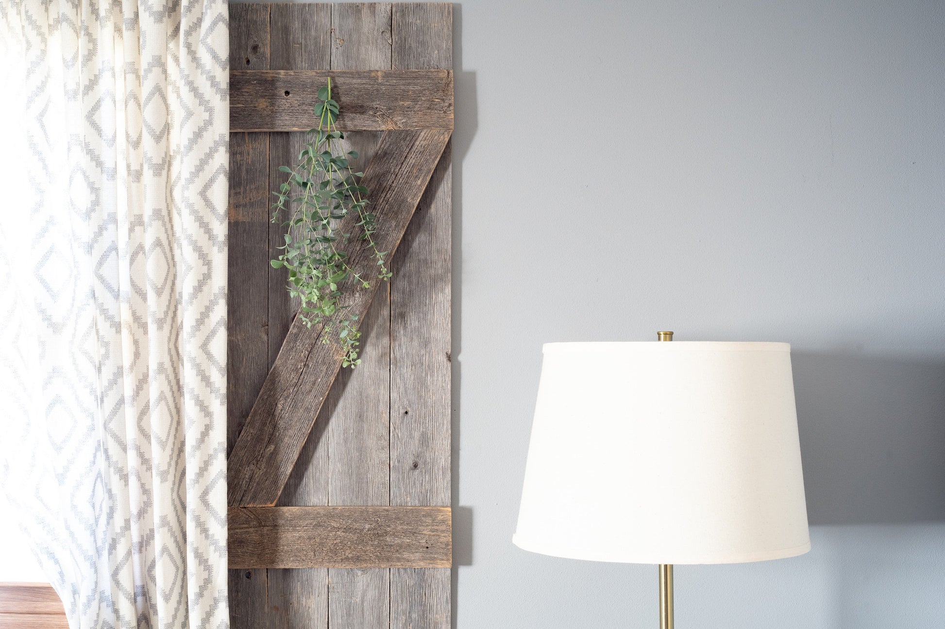 CALABASAS SET OF TWO 36" X 14" GRAY SOLID WOOD WALL DECOR - Varnish & Vibe