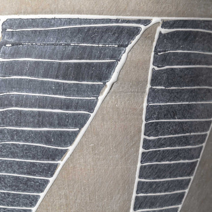 REDONDO 15" BROWN AND GRAY HAND-FINISHED CERAMIC VASE