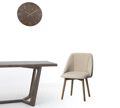 REDONDO SET OF TWO CREAM FABRIC CHAIRS