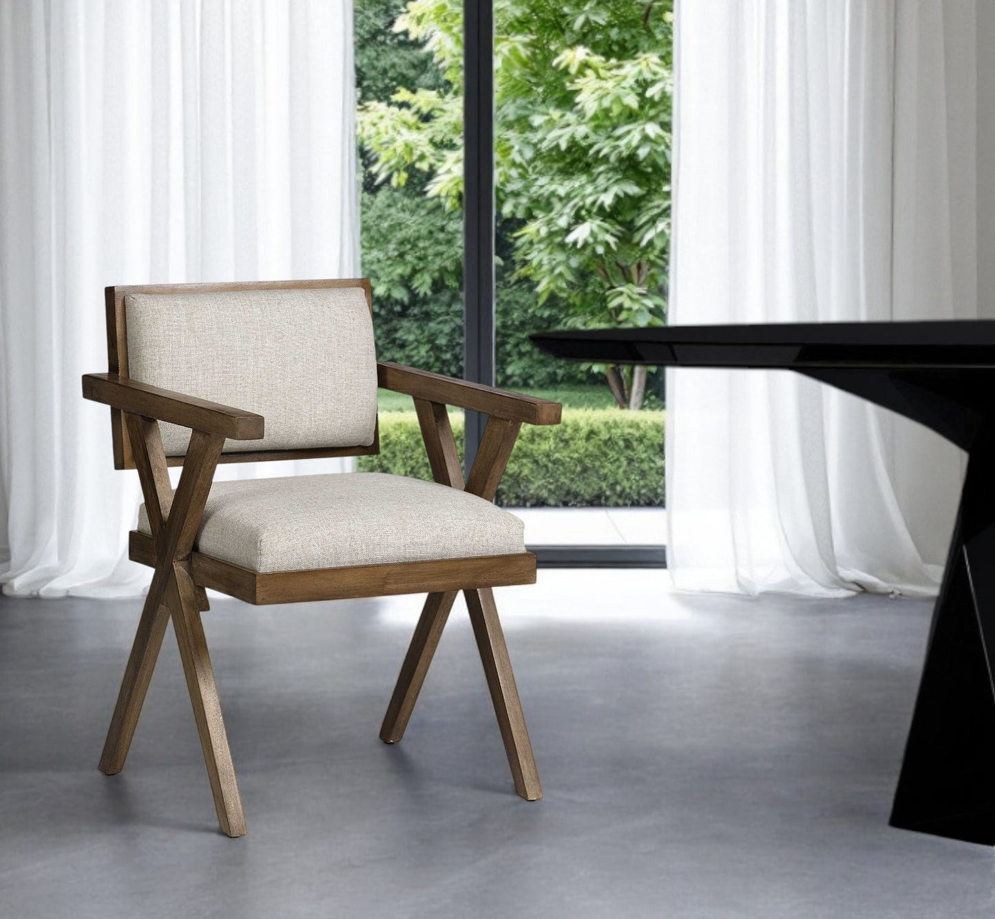 REDONDO CREAM FABRIC ARMCHAIR