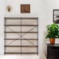 Bookshelf with decorative items in a room setting