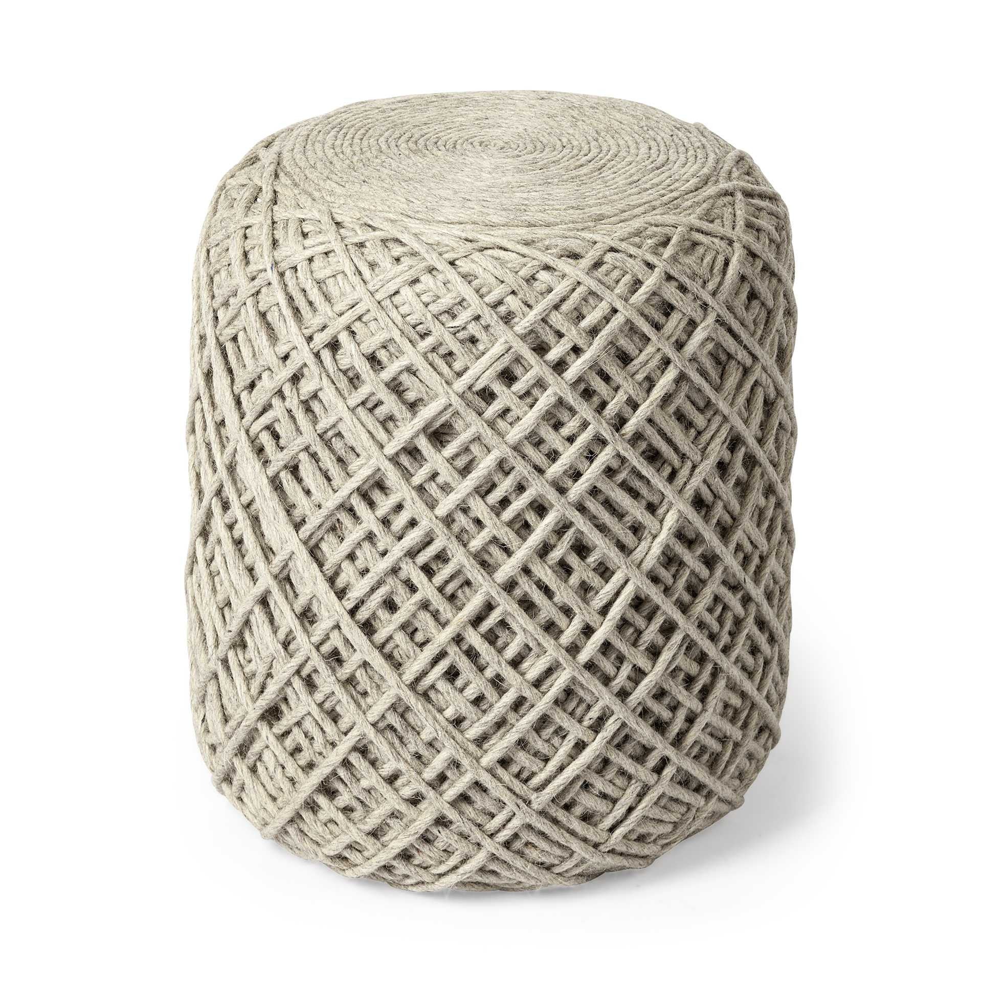 HERMOSA OATMEAL CYLINDRICAL POUF - Varnish & Vibe