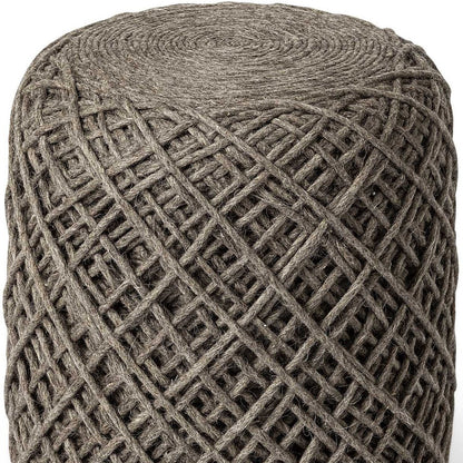 HERMOSA BROWN CYLINDRICAL POUF - Varnish & Vibe