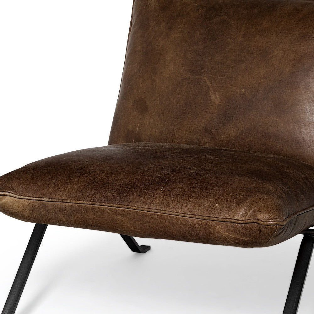 ARTESIA LEATHER ACCENT CHAIR - Varnish & Vibe