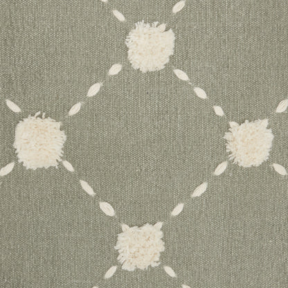 GLAMOROUS HANDCRAFTED SAGE ACCENT THROW PILLOW - Varnish & Vibe