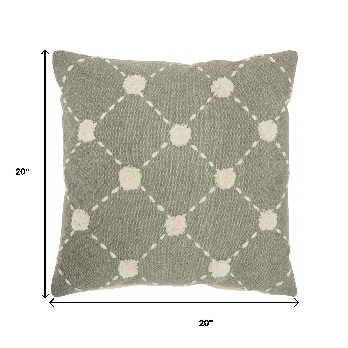 GLAMOROUS HANDCRAFTED SAGE ACCENT THROW PILLOW - Varnish & Vibe