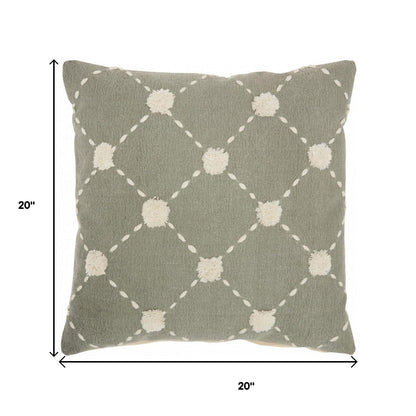 GLAMOROUS HANDCRAFTED SAGE ACCENT THROW PILLOW - Varnish & Vibe