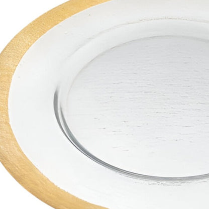 LAUREL 13" CLEAR AND GOLD GLASS CHARGER PLATE