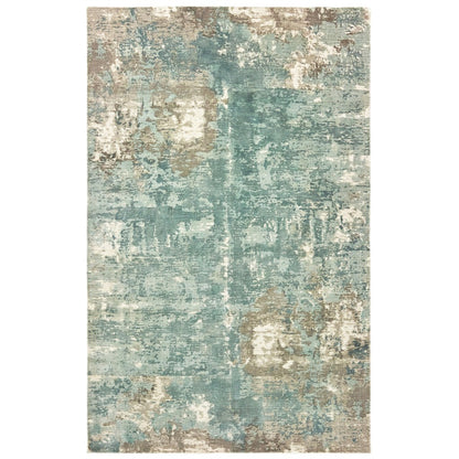 REDONDO 10' x 14' BLUE AND GRAY HAND WOVEN AREA RUG