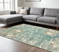 REDONDO 10' x 14' BLUE AND GRAY HAND WOVEN AREA RUG